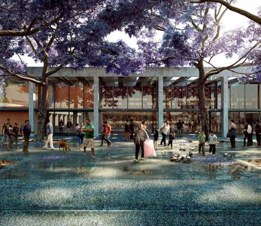 El proyecto “Parque Hídrico Quebradora” es un complejo para la retención y el tratamiento de agua en Santa Catarina, en la delegación Iztapalapa, una de las zonas con mayor carencia de este líquido en la Ciudad de México : Fotografía cortesía de © LafargeHolcim Foundation