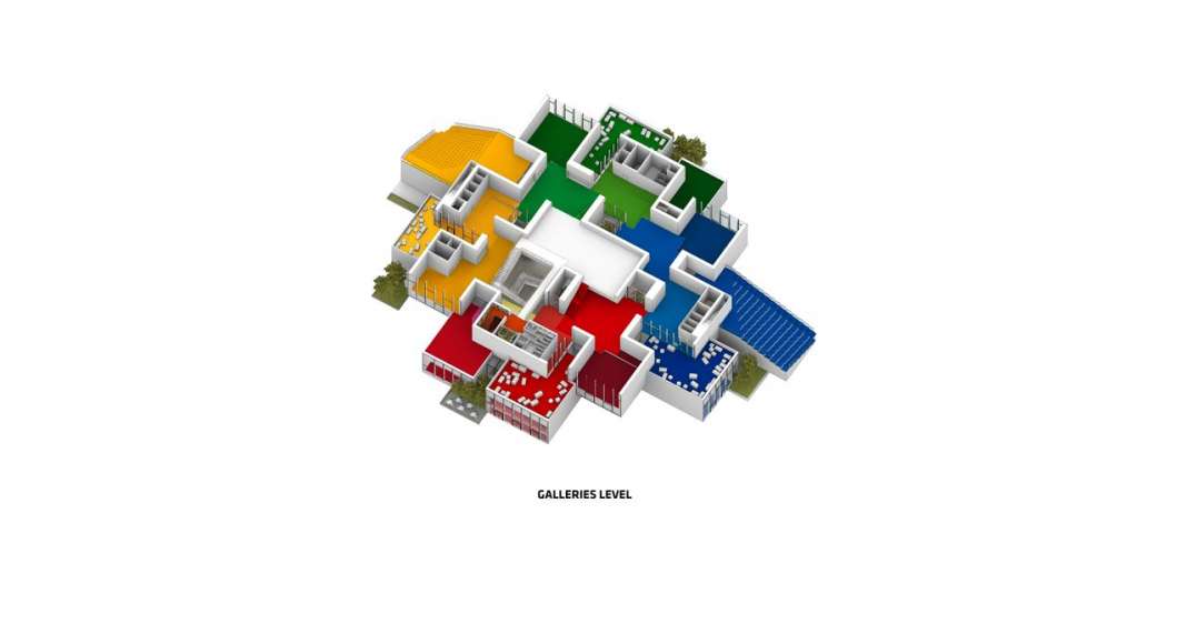 LEGO House 3D Axonometric in Billund, Denmark : Drawing © BIG — Bjarke Ingels Group