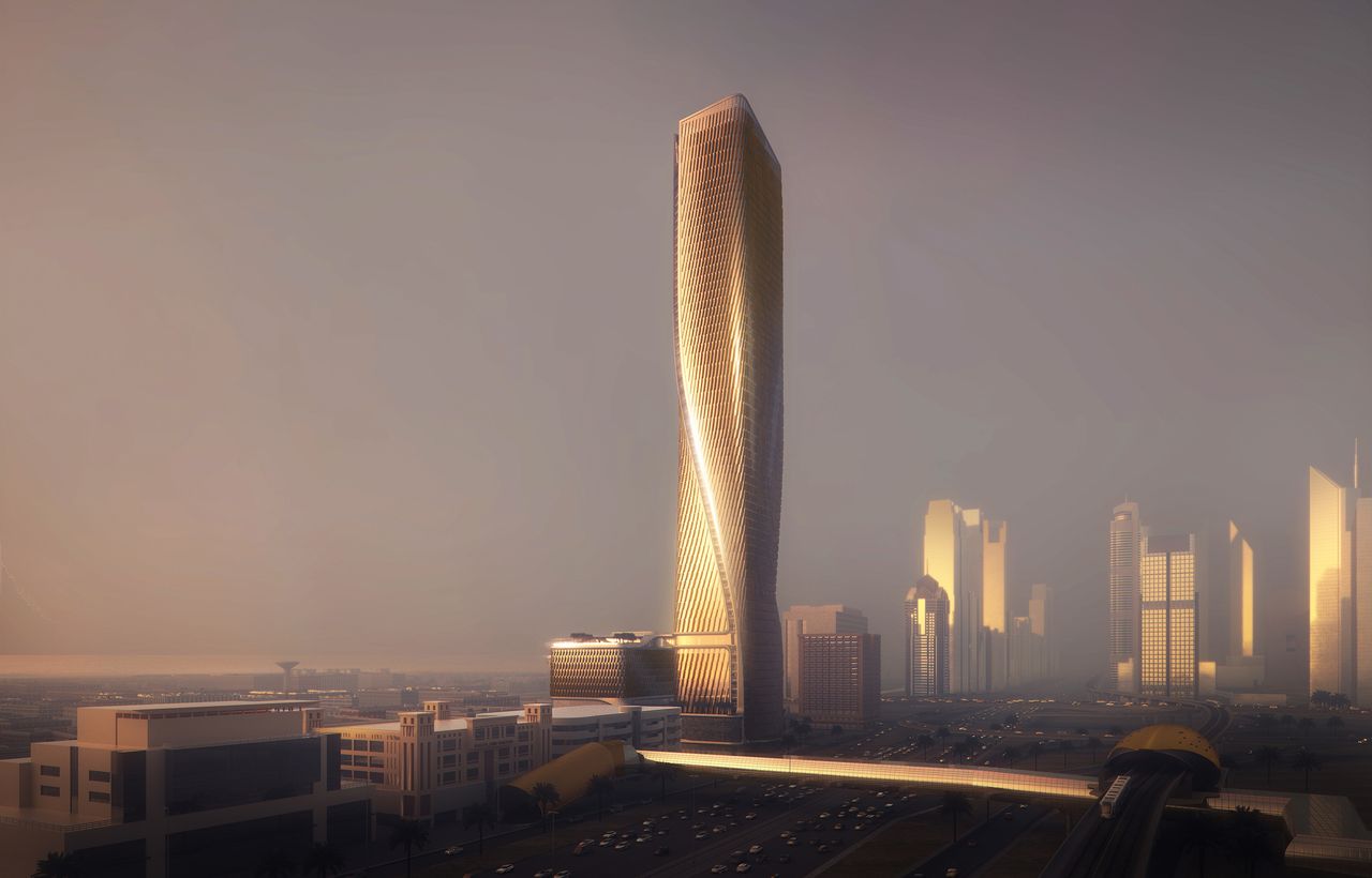 Wasl Tower Dubai designed by UNStudio and Werner Sobek : CGI visualisation © Plompmozes